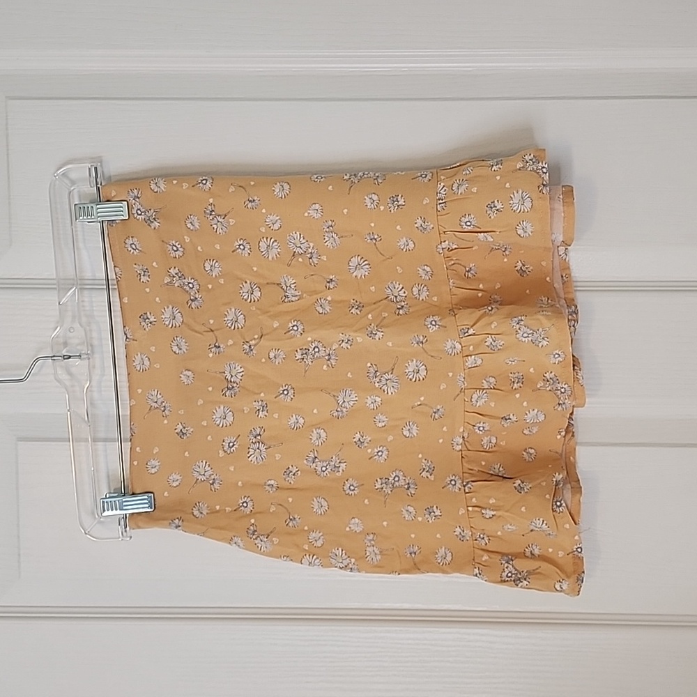 LA Hearts Light Yellow Floral Skirt Size S